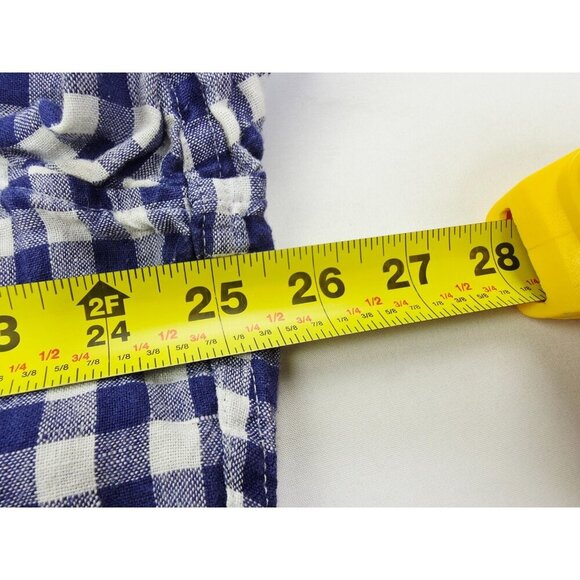 J. Crew Classic Baird Mcnutt Irish Linen Size XL Mens Blue White Check Shirt - Picture 2 of 11